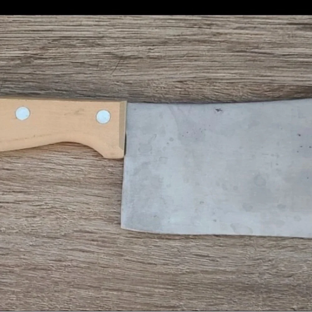 Vintage Chef’s Collection Meat Cleaver & Meat Fork Set Stainless Steel